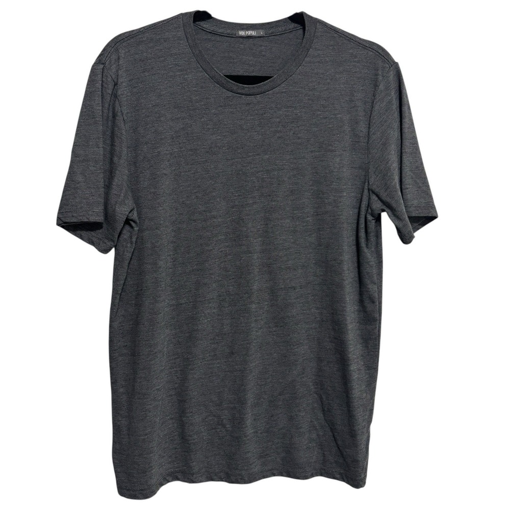 Vox Populi Crewneck Tee Men's Sz Large Gray Casual Minimalist